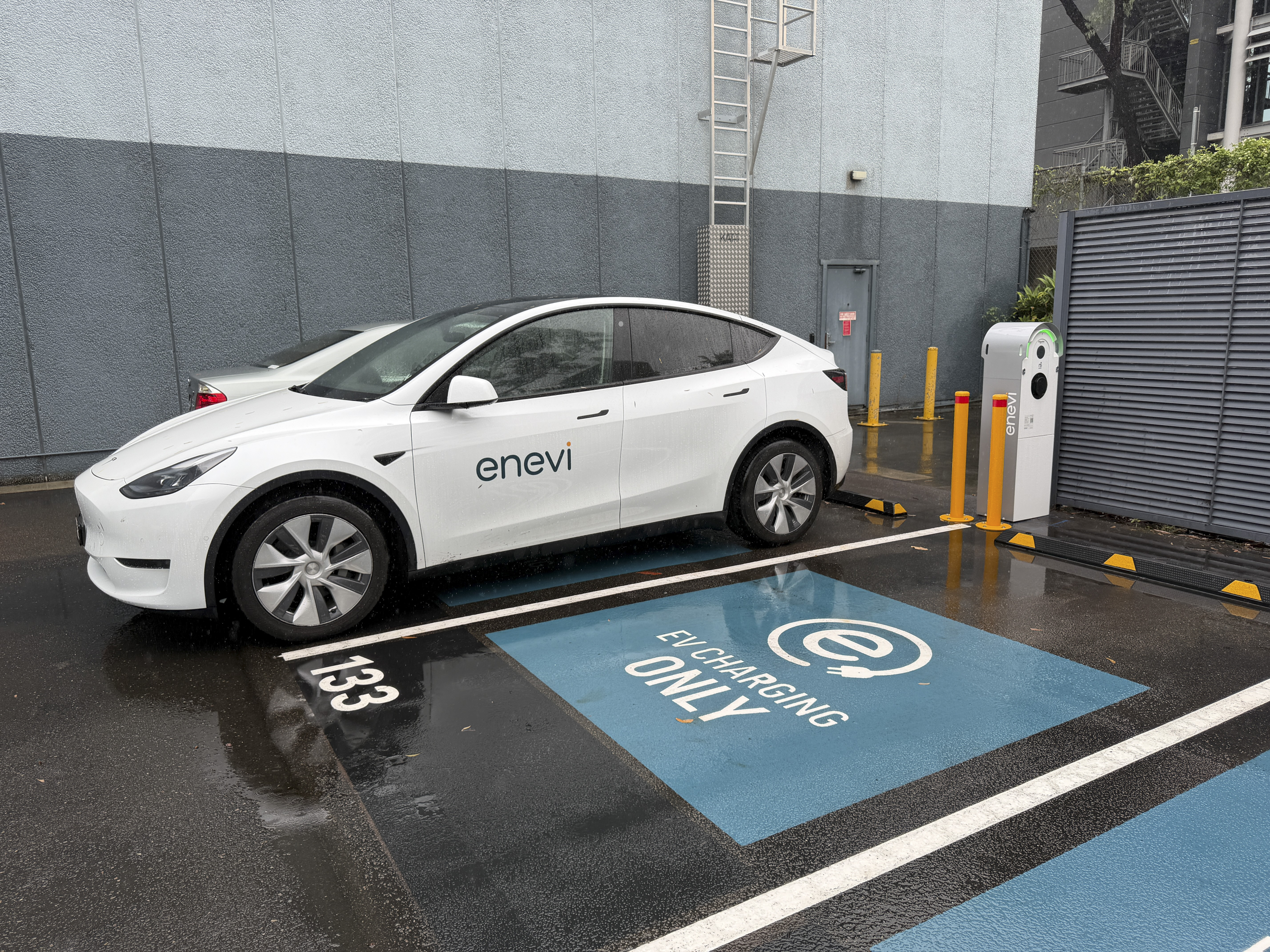 An electric vehicle charging with enevi