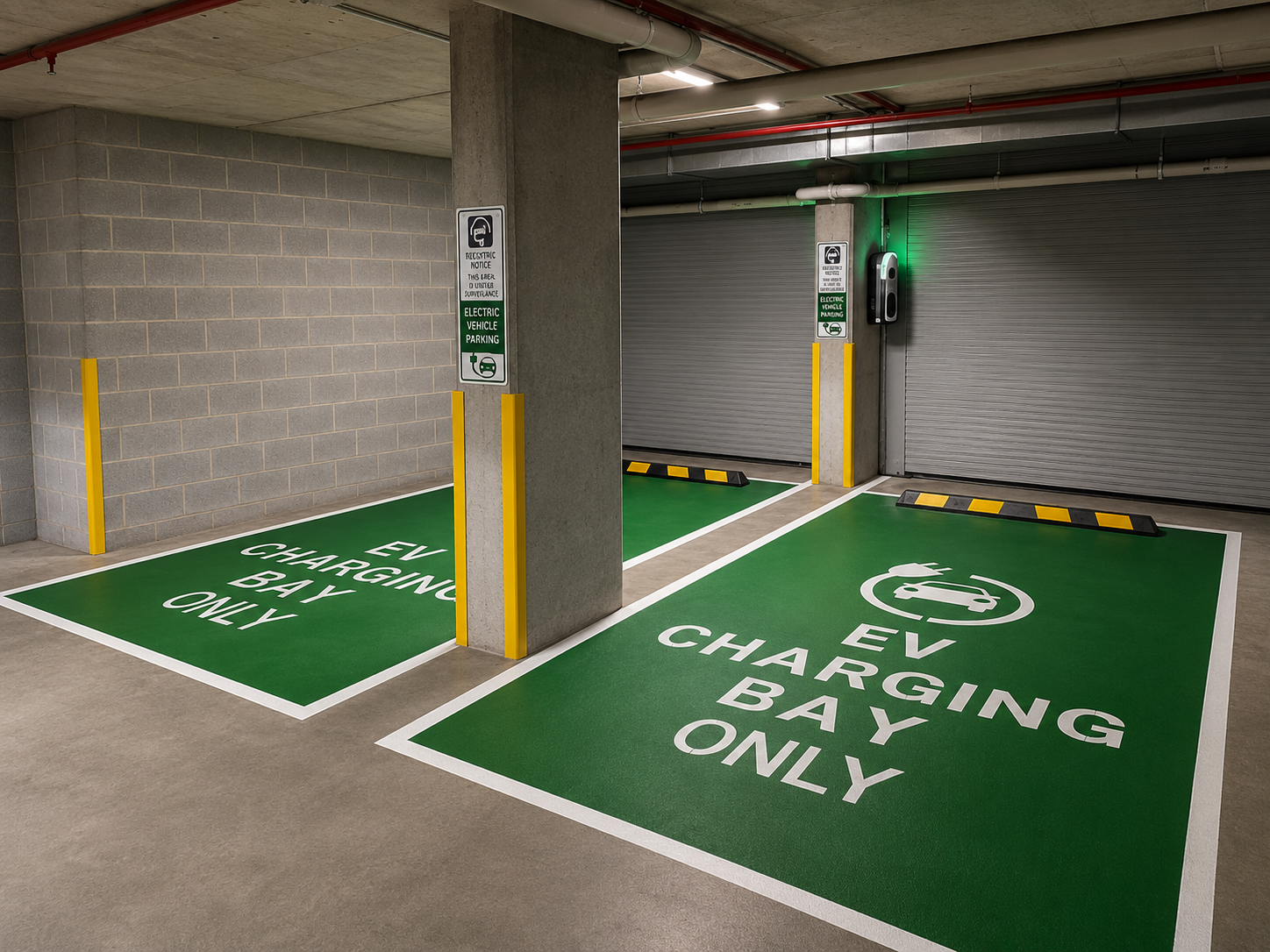 Basement strata EV charging bays